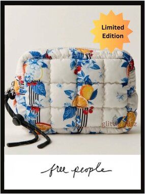 Free People Limited Edition Quilted Printed Mini Case 🍊 Tangerine Dream